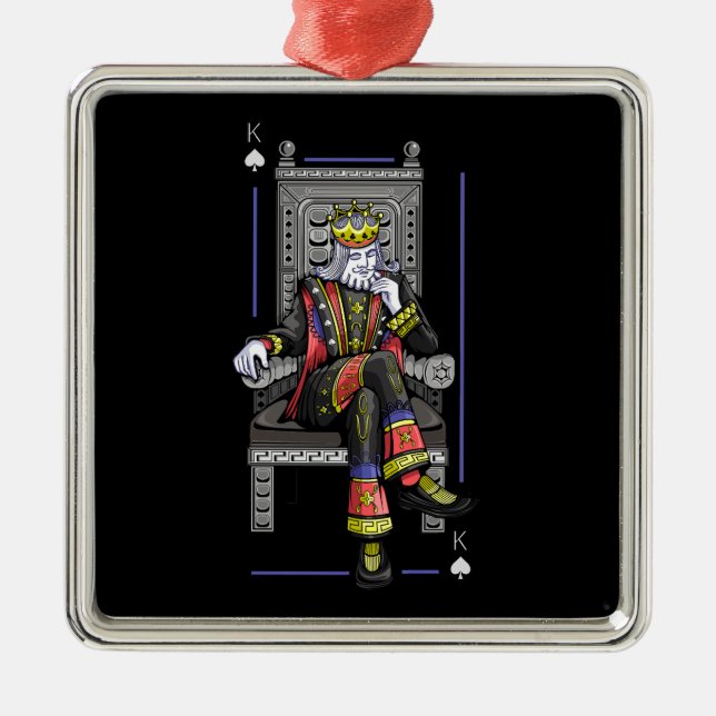 Ornamento De Metal Card King (Frente)