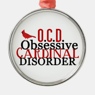 Ornamento De Metal Cardeal