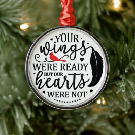 Ornamento De Metal Cardeal/Suas Asas Estavam Prontas