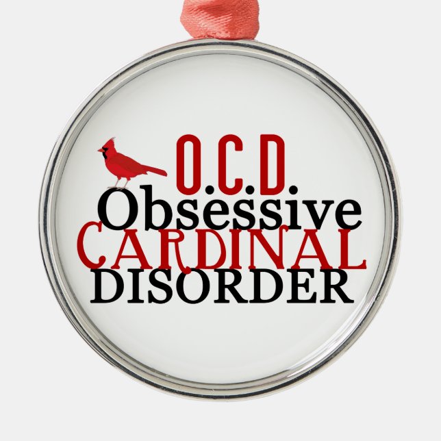 Ornamento De Metal Cardinal Cute (Frente)