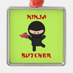 Ornamento De Metal Carniceiro de Ninja com carne