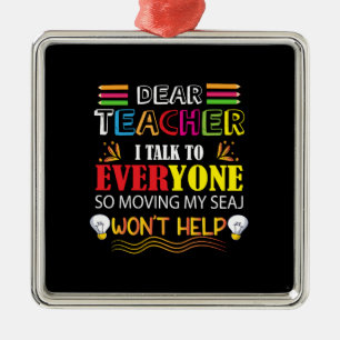 Ornamento De Metal Caro Professor, Falo Com Todos