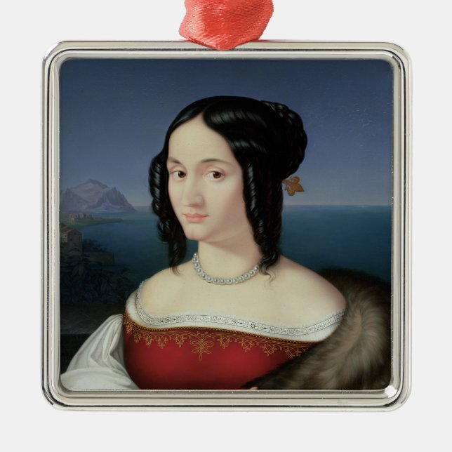 Ornamento De Metal Carolina Grossi, primeira esposa do artista (Frente)