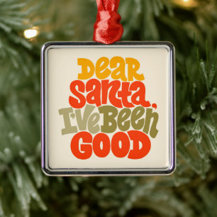 Ornamento De Metal Caros Papais noeis, eu fui um bom Design