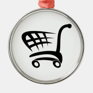 Ornamento De Metal Carrinho de compras