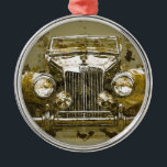 Ornamento De Metal Carro de esportes de MG do vintage<br><div class="desc">Imagem de um carro de esportes de MG do vintage</div>