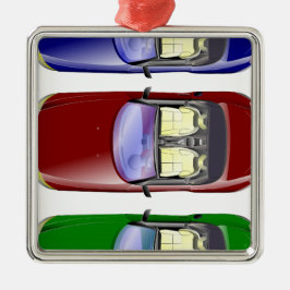 Ornamento De Metal Carros coloridos