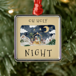 Ornamento De Metal Cartão de Natal para Natividade Americano Africano