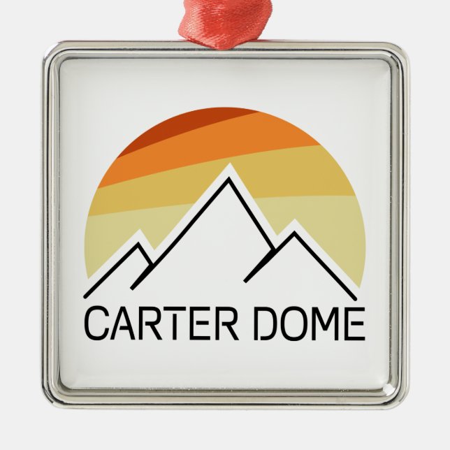 Ornamento De Metal Carter Dome New Hampshire Retro (Frente)