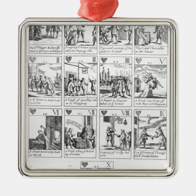 Ornamento De Metal cartões de jogo do Anti-católico que comemoram (Frente)