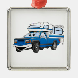 Ornamento De Metal Cartografia da Campa Azul Pick Up
