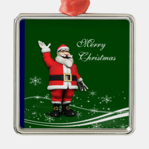 Ornamento De Metal Cartoon Papai Noel Natal
