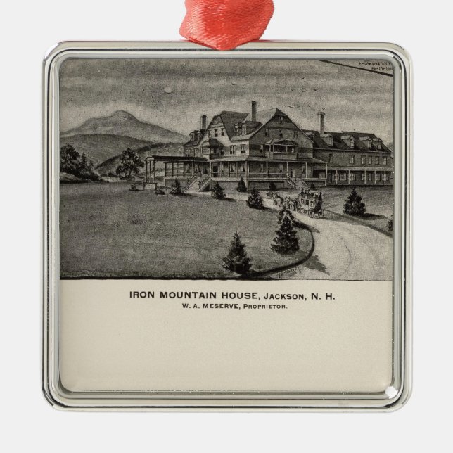 Ornamento De Metal Casa da montanha do ferro, Jackson, NH (Frente)