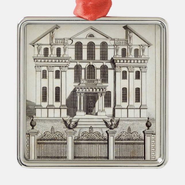 Ornamento De Metal Casa de Monmouth, quadrado de Soho (Frente)