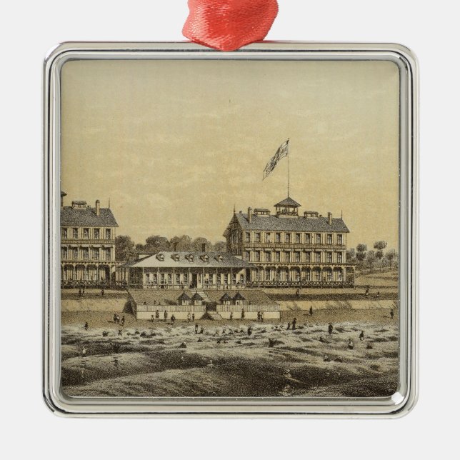 Ornamento De Metal Casa de praia, mar Girt, Monmouth Co, NJ (Frente)