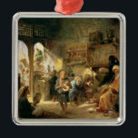 Ornamento De Metal Casa do café no Cairo, 1870s<br><div class="desc">Casa do café no Cairo,  1870s | pelo lugar da arte de Konstantin Egorovich Makovsky |: Museu de arte,  Serpukhov,  número de coleção da imagem do artista | do russo de Rússia |: BAL126079</div>