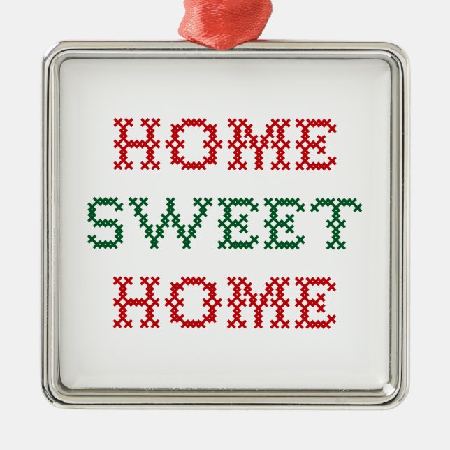 Ornamento De Metal Casa doce Home (Frente)