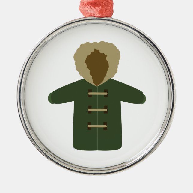Ornamento De Metal Casaco do inverno (Frente)