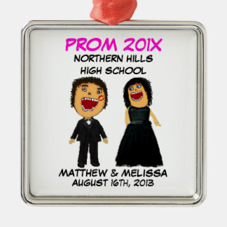 Ornamento De Metal Casal de Baile de formatura personalizado