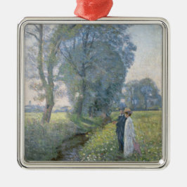 Ornamento De Metal Casal Noivo (Casamento e Casamento) (Noivado)