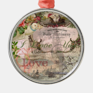 Ornamento De Metal Casamento Elegante Vintage Antigo Casamento Antigo