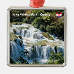 Ornamento De Metal Cascata no Parque Nacional de Krka - Dalmácia, Cr