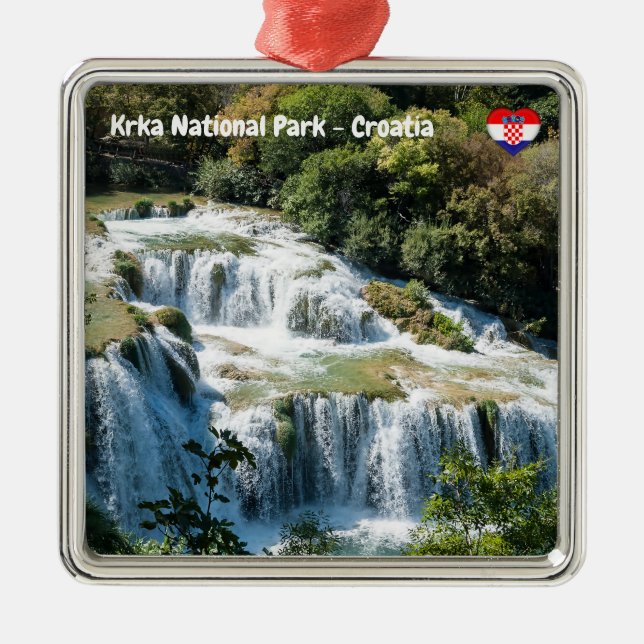 Ornamento De Metal Cascata no Parque Nacional de Krka - Dalmácia, Cro (Frente)
