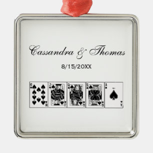 Ornamento De Metal Casino Night Poker Royal Hetero Flush Spades