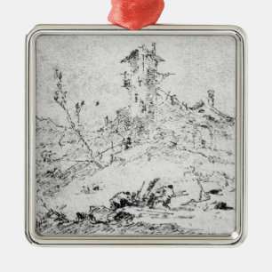 Ornamento De Metal Castel Cogolo por Andar um Trento (caneta & tinta