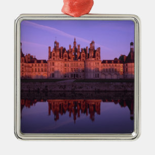 Ornamento De Metal Castelo Chambord ao pôr do sol, Vale do Loire, Fra
