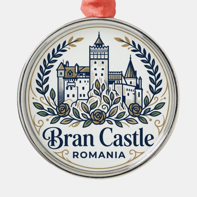 Ornamento De Metal Castelo de Bran Romênia (Frente)