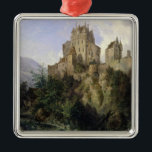 Ornamento De Metal Castelo de Eltz<br><div class="desc">Castelo | de Eltz pelo lugar da arte de Domenico II Quaglio |: Hamburger Kunsthalle,  número de coleção alemão da imagem do artista | de Hamburgo,  Alemanha |: XKH234222</div>