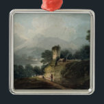 Ornamento De Metal Castelo de Ross, Killarney, Kerry do condado<br><div class="desc">Castelo de Ross, Killarney, Kerry | do condado pelo lugar da arte de James Bayes |: Victoria & museu de Albert, número de coleção da imagem de Londres, Reino Unido |: BAL25334</div>