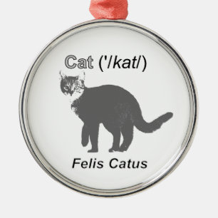 Ornamento De Metal Cat Felis Catus