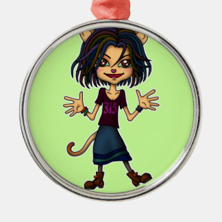 Ornamento De Metal cat girl