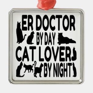 Ornamento De Metal Cat Lover ER Doctor