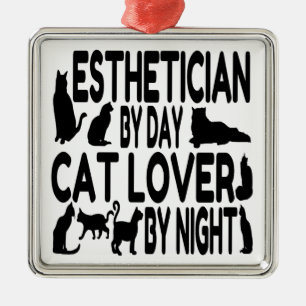 Ornamento De Metal Cat Lover Esthetician