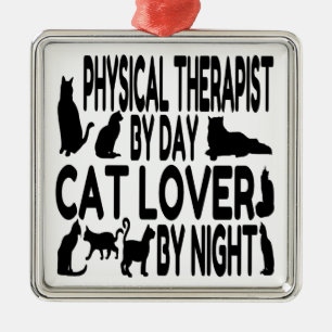 Ornamento De Metal Cat Lover Terapêutica Física