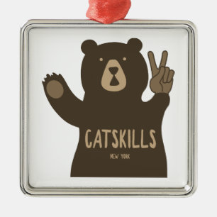 Ornamento De Metal Catabilities New York Peace Bear