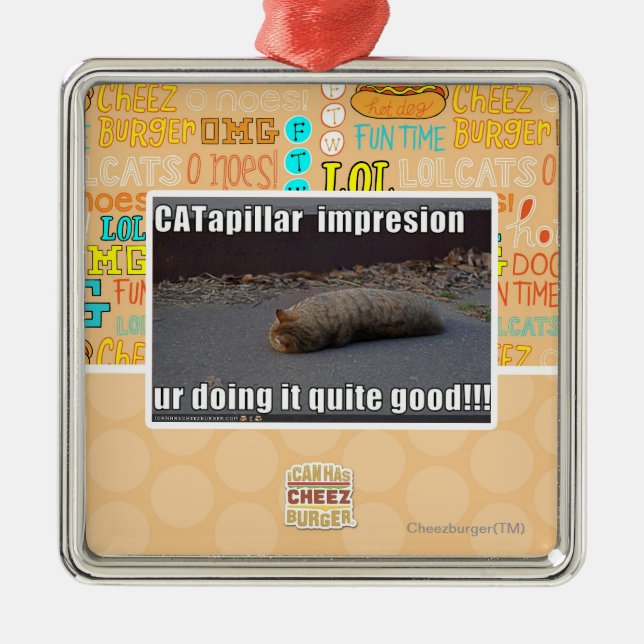 Ornamento De Metal CATapillar (Frente)