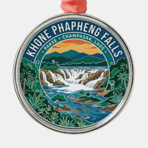 Ornamento De Metal Cataratas Khone Phapheng Laos