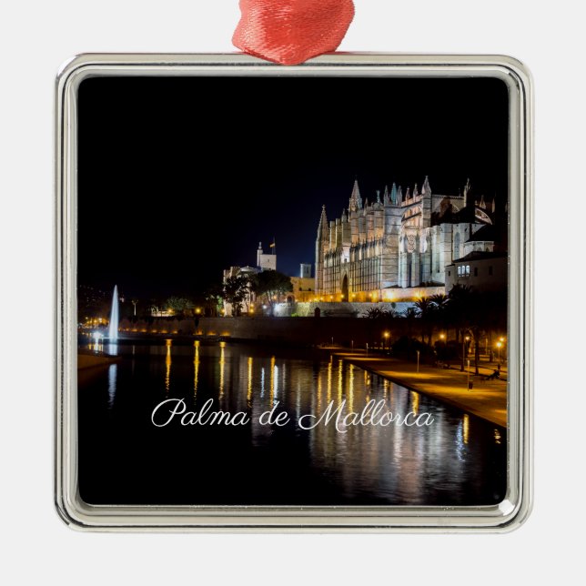 Ornamento De Metal Catedral de Palma de Maiorca à noite - Espanha (Frente)