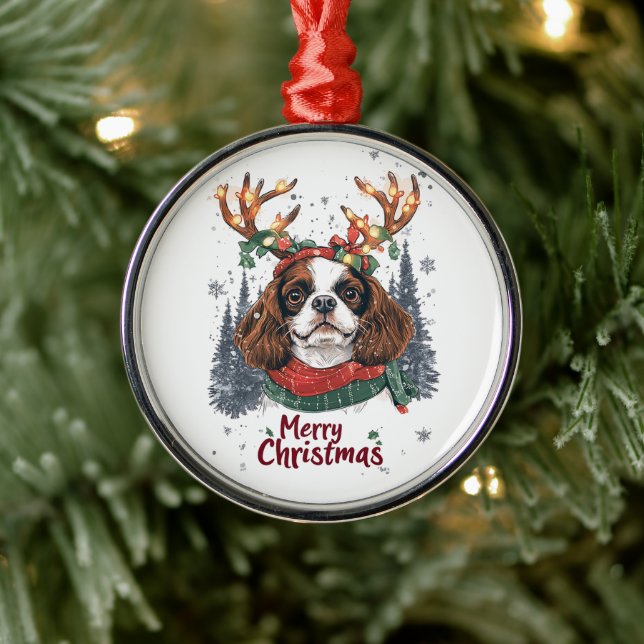 Ornamento De Metal Cavalier Cavalier King Charles Dog (Árvore)