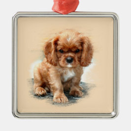 Ornamento De Metal Cavalier King Charles Spaniel