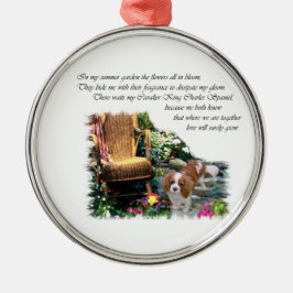 Ornamento De Metal Cavalier King Charles Spaniel Summer Garden