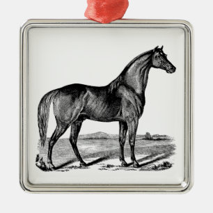 Ornamento De Metal Cavalo Antigo em Pé