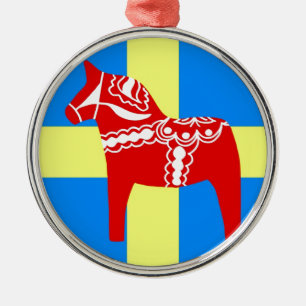 Ornamento De Metal Cavalo de Dala da suecia