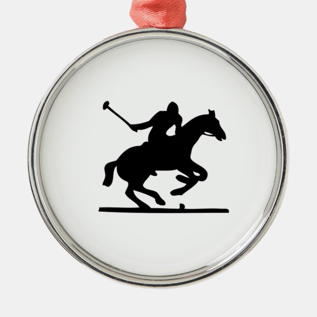 Ornamento De Metal Cavalo do polo (Frente)