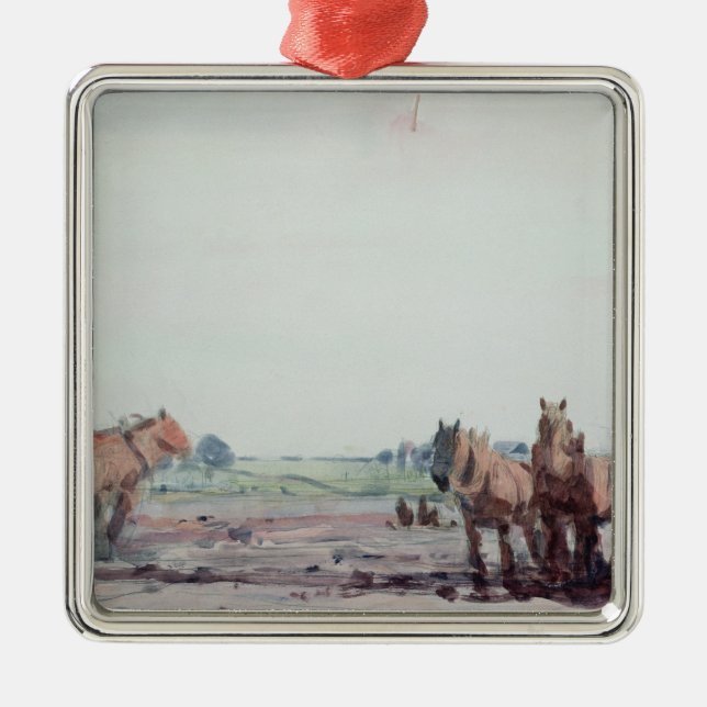 Ornamento De Metal Cavalos da guilhotina (Frente)