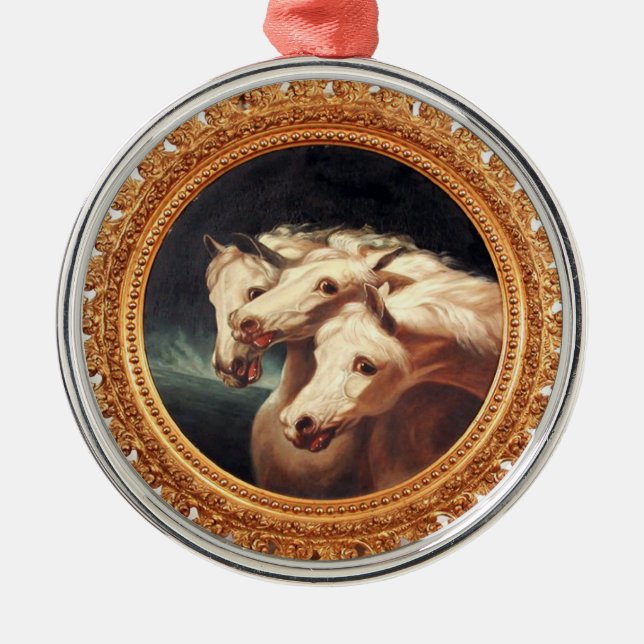 Ornamento De Metal Cavalos de Carruagem do Faraó (Frente)